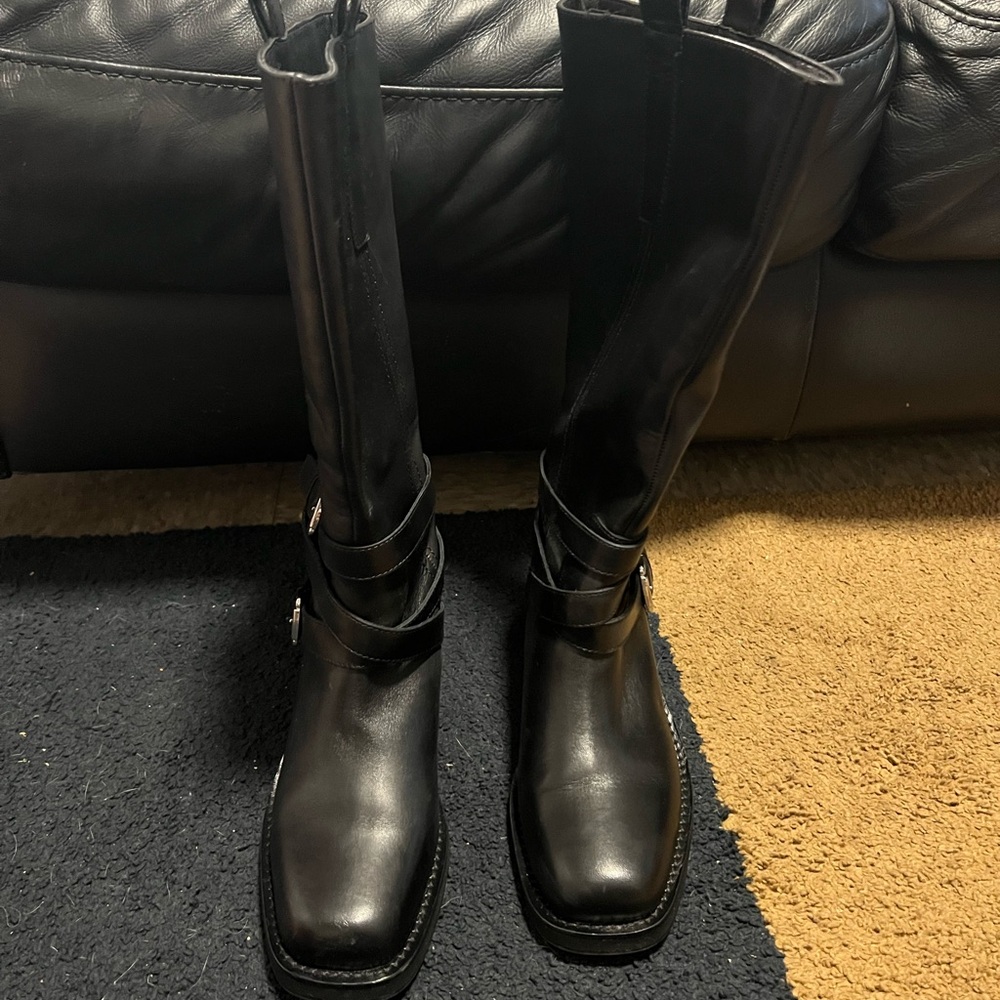 Steve Madden Calin black leather boots